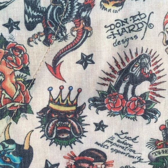 NWT New Ed Hardy Love Kills Slowly Olive Green Heart Skirt Medium Vintage - Picture 12 of 12